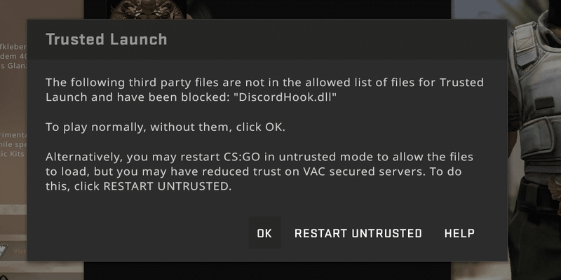 How to fix the CS:GO Trusted Mode